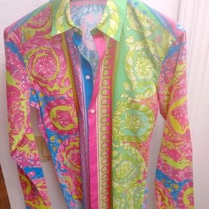 versace button up